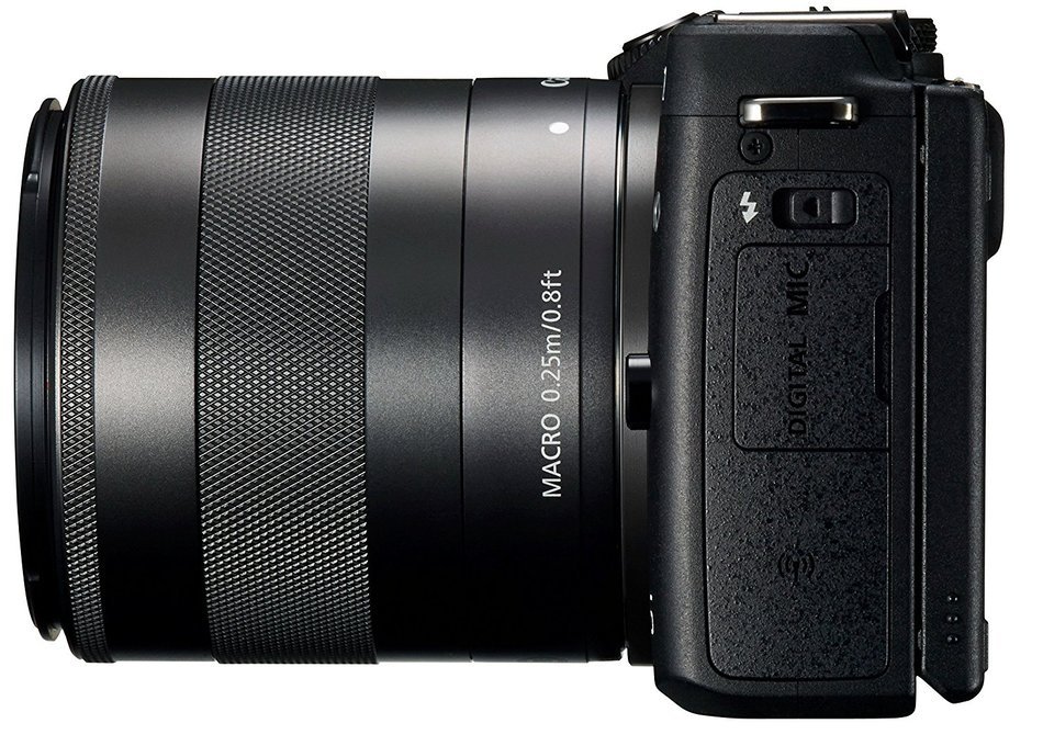 Canon EOS M3 Mirrorless Camera (Black) with EF-M 18-55mm f/3.5-5.6 IS STM Lens - International Version (No Warranty) N8
