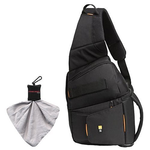Case Logic Digital SLR Sling Camera Bag/Case (Black) (SLRC-205) for Panasonic / Olympus E-5, E-30, Evolt E-420...