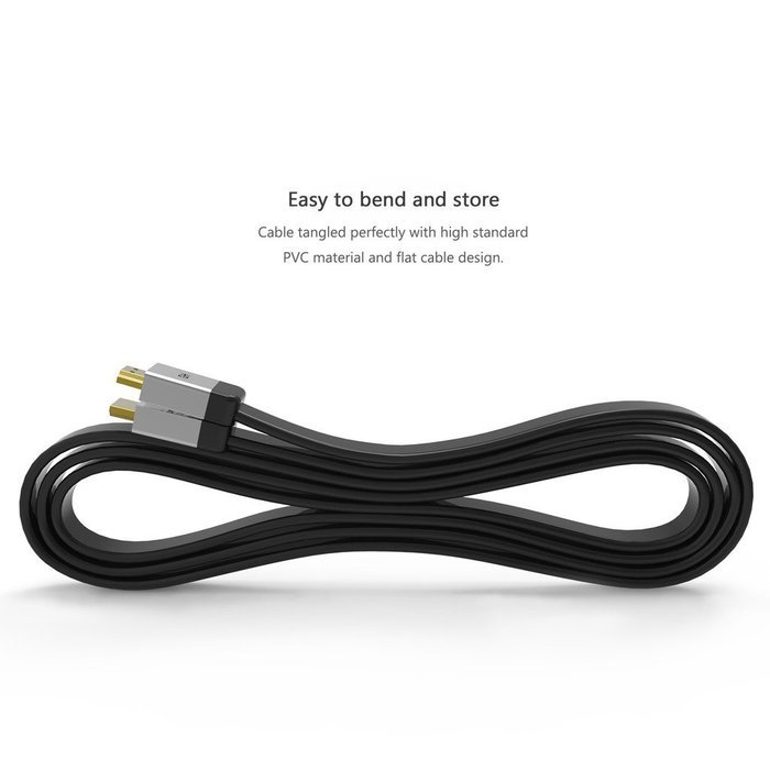 HDMI 2.0 Cable Flat, 4K 4096x2160P@60Hz High Speed Hdmi Cable for Xbox PS3\4 PC TV Projector(6 Feet) N7