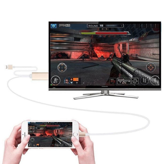High-Speed HDMI Cable 8 Pin Digital AV HDTV Adapter For iPhone 6S 5S iPad Air N3
