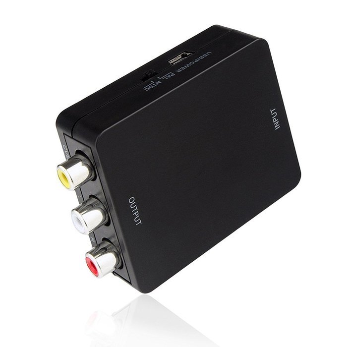 Top Quality Mini HDMI to AV Converter Box 1080p HDMI to AV/CVBS/RCA Composite L/R Adapter PAL/NTSC Format Output... N7