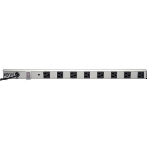 Tripp Lite 8 Outlet Surge Protector Power Strip, 6ft Cord, 24 in., Metal, (SS240806)