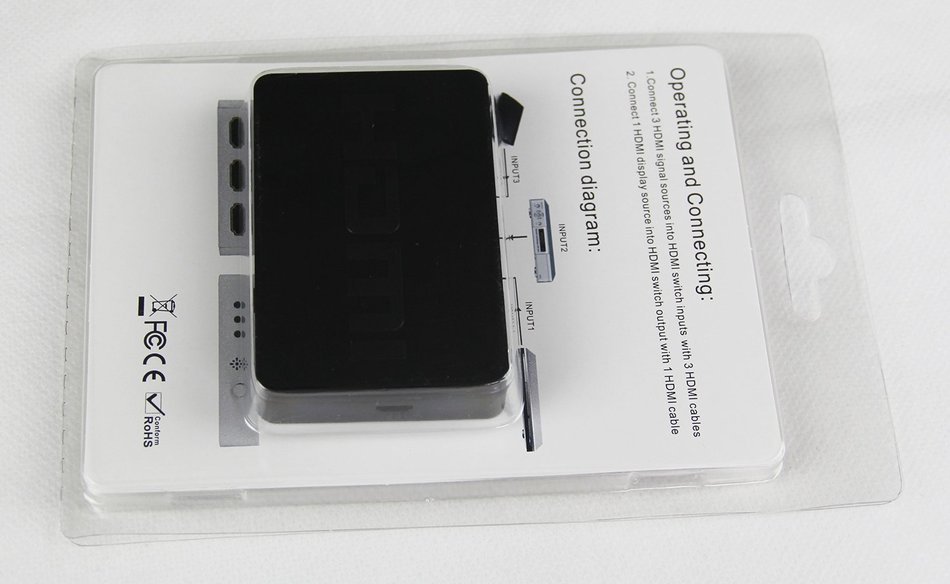 3x1 Port HDMI Switch/Switcher 1080P/HDMI 1.4a Supports 3D with IR Wireless Remote Ultra High N4