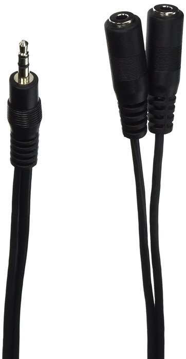Cable Showcase 6-Inch 2 x 3.5mm Stereo Male/3.5mm Stereo Female Cable (30S1-35260) N2