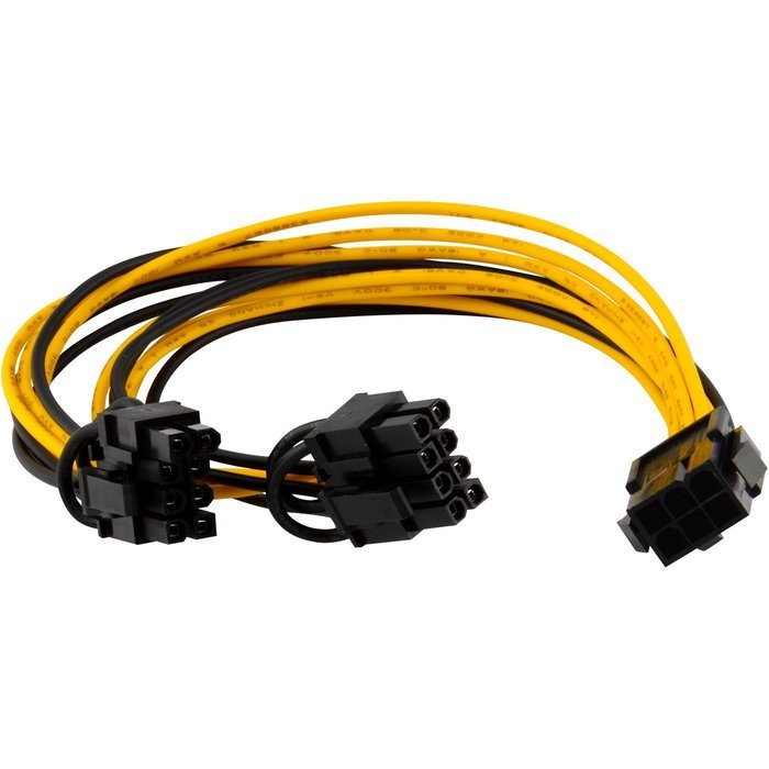 JacobsParts PCI Express Power Splitter Cable 6-pin to 2x 6+2-pin (6-pin/8-pin) 18 AWG