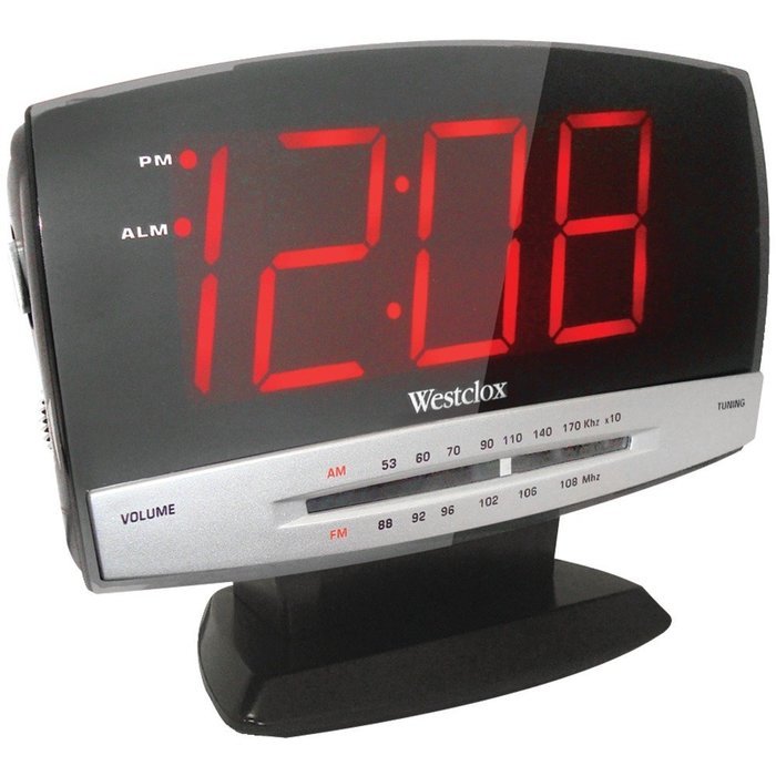 WESTCLOX 80187 1.8'' Digital AM/FM Dual Alarm Clock Radio N2