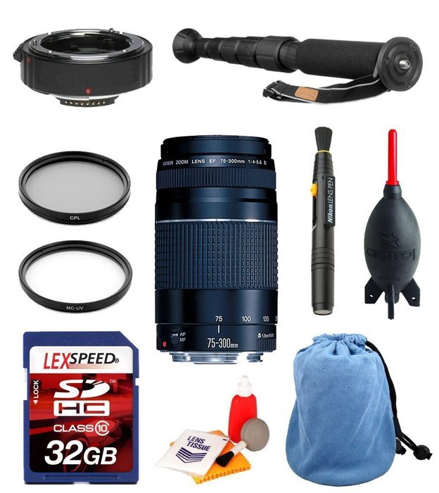 Safari and Birding Photography Kit For Canon EF 75-300mm f/4-5.6 III N2