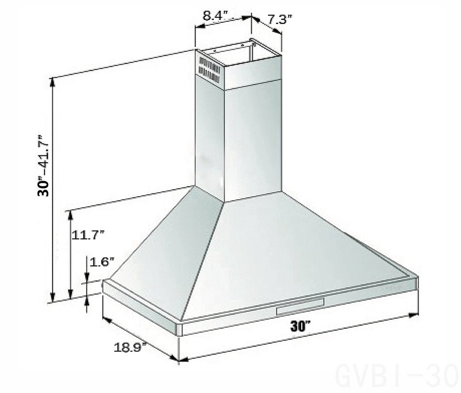 FIREBIRD 30" Wall-mounted Stainless Steel Range Hood N6