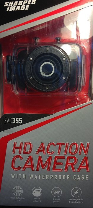 SVC355 Hd Action Camera with Waterproof Case by Sharper Image N3