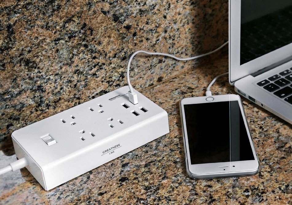 GR-8 Power Compact & Slim Travel Charging Station - International Power Adapter - Surge Protector - Power Strip... N4