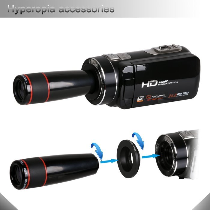 Video Camcorder, Besteker Portable HD 1080p IR Night Vision Max. 24.0 MP Enhanced Digital Camera Camcorders DV... N11
