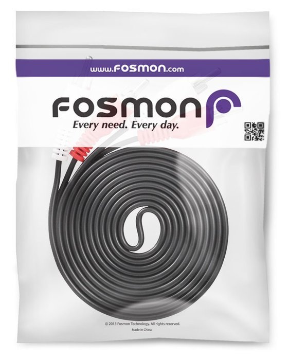 Fosmon (50 FT) 2RCA Male to 2RCA Male Stereo Audio Cable, Composite Audio [Right/Left] 2 RCA Plug M/M Connector... N6