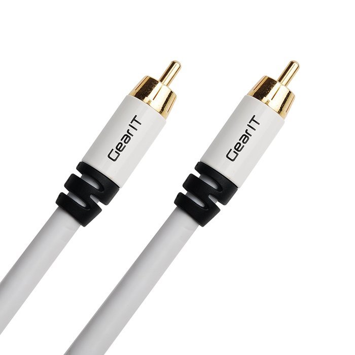 RCA Subwoofer Cable, GearIT Pro Series 3 Feet Gold Plated Dual Shielded RCA to RCA Subwoofer Cable for High Performace... N7