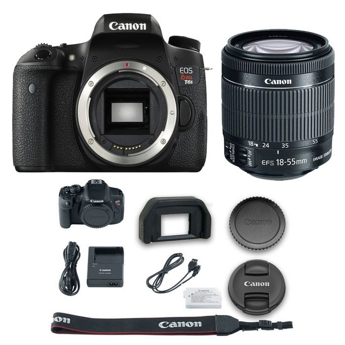 Canon T6s DSLR Camera + 18-55mm f/3.5-5.6 IS STM Lens + All Original Accessories Included - International Version