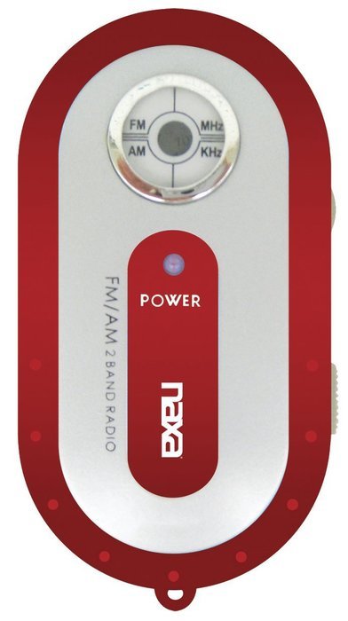 NAXA NR720RD Am/FM Mini Pocket Radio (Red)