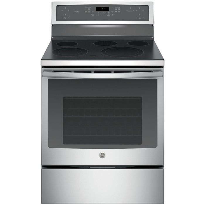 GE PB911SJSS Profile 30" Stainless Steel Electric Smoothtop Range - Convection