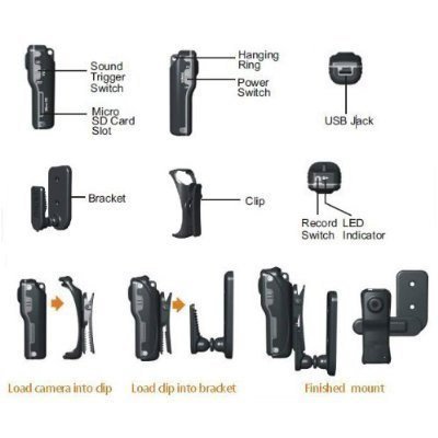 720p HD Mini Metal Camera DVR Police Body Cam N2