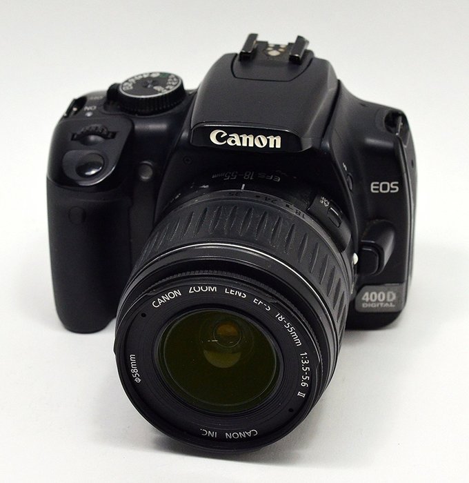 Canon EOS Kiss X (Rebel XTi / EOS-400D) 10 MP CMOS APS-C Digital SLR Camera with 2.5 inch LCD + EF-S 18-55mm f... N3