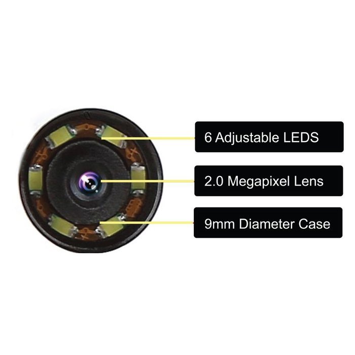 GiraffeCam 3.0 Rigid - Flexible Endoscope Borescope Inspection Camera | Android PC Mac | 2.0 MP HD (6.5 Feet) N4