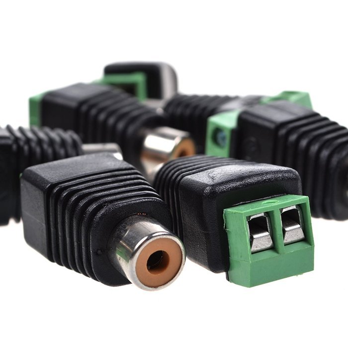 Bluecell 10pcs UTP Cat5/Cat6 Cable to AV RCA Female Screw Terminal Connector N3