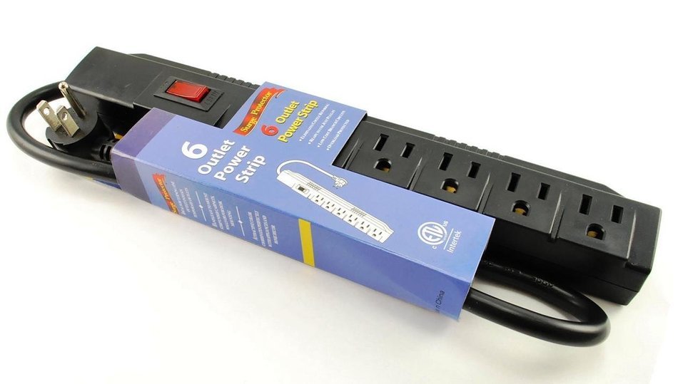 CablesOnline, 6 Outlet Surge Strip , Horizontal , 90 Joules, 24in (2 ft.) Cable, (SP-002) N3