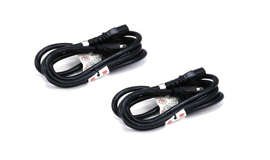 C&E 3 PCS, Power Cord Cable w/ 3 Conductor 14AWG PC Power Connector Socket (C13/5-15P) Black 1 Feet, CNE591452 N14