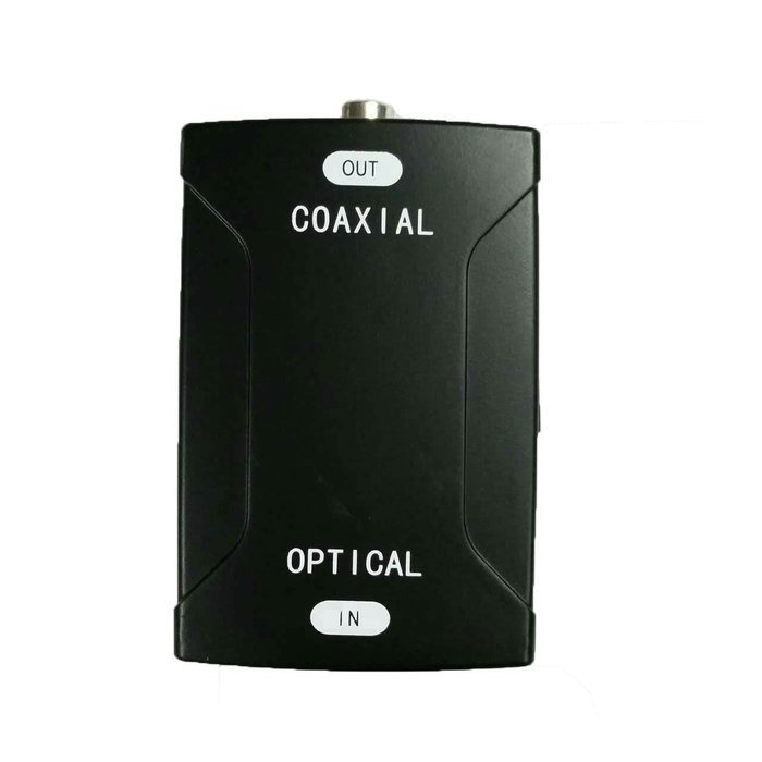 Whizzotech&reg; W3101 Toslink Optical to Coax Coaxial Digital Audio Converter (Black) 24bit/192K sampling rate N3