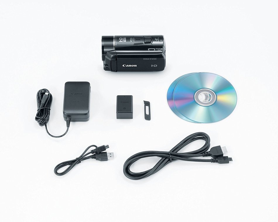 Canon VIXIA HF M500 Full HD 10x Image Stabilized Camcorder with One SDXC Card Slot and 3.0 Touch LCD N8