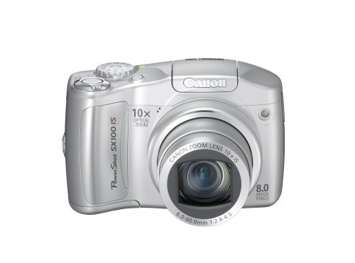 Canon PowerShot SX100IS 8MP Digital Camera with 10x Optical Image Stabilized Zoom (Black) N5