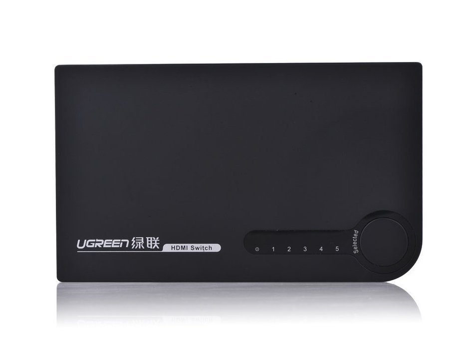 Ugreen HDMI Switcher 3x1 with IR Wireless Remote Support 1080P, 3D for Laptop, HD-DVD, PS3, Xbox360, Black N10