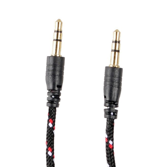 Nylon Braided Audio Cable, Conwork 2-Pack 3.5mm Male To Male Car and Home Stereo Cloth Jacketed Tangle-Free Auxiliary... N4