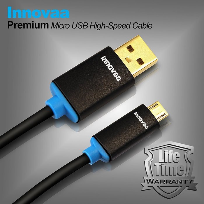 INNOVAA Premium Micro USB 2.0 High-Speed Cable - 6 Feet ( Compatible with most Android Device) N7