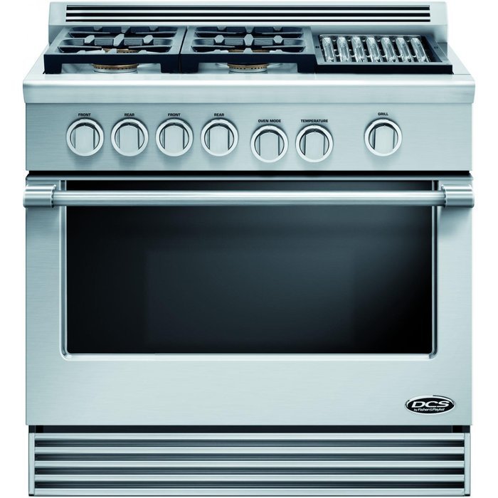 DCS RGV364GLL Professional 36" Stainless Steel Liquid Propane Sealed Burner Range - Convection