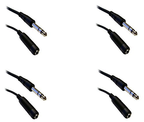 C&E CNE40384 25-Feet 1/4-Inch Stereo Extension Cable, TRS, Balanced, 1/4-Inch Male to 1/4-Inch Female N19