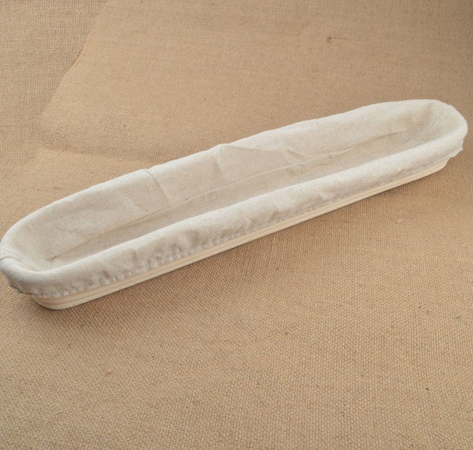 1x Long Bread Proofing Proving Basket, Size 44x9x5cm ,Rattan Banneton Brotform,Sour Dough proofing, Artisan Bread