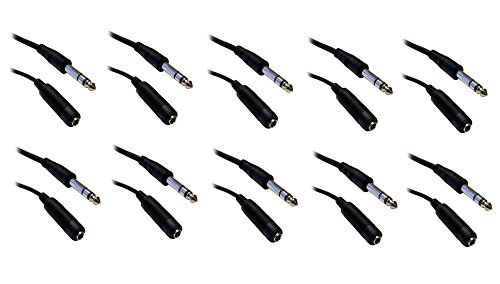 C&E CNE40384 25-Feet 1/4-Inch Stereo Extension Cable, TRS, Balanced, 1/4-Inch Male to 1/4-Inch Female N23