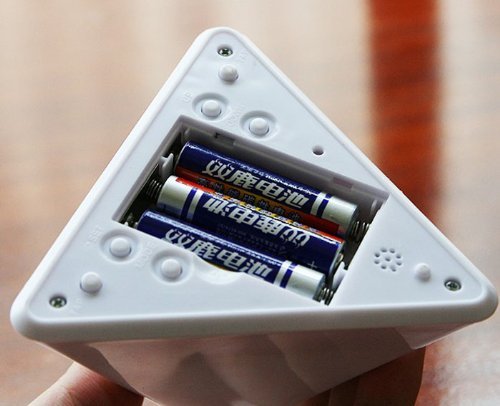 DZT1968&reg; 7 LED Color Temperature Change Pyramid Digital Alarm Clock N5