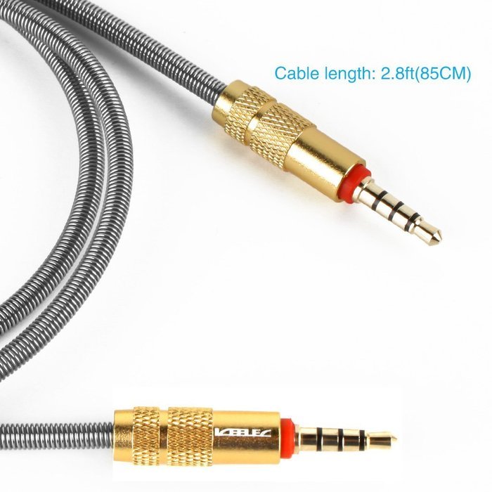 ICEELEC 2.8FT/85CM Stereo Audio Adapter Cable 3.5mm Male to Male Audio Metal Auxiliary Cord for Car Stereos,Cellphone... N3