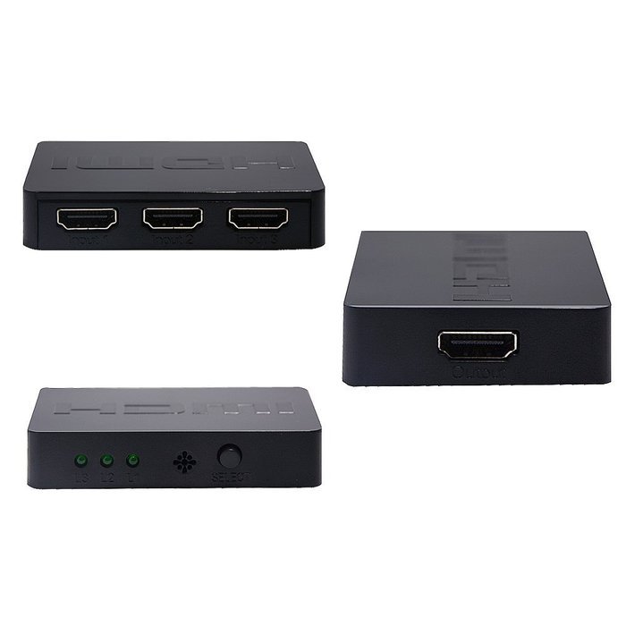 4 port HDMI 4K X 2Kswitcher LinkS 4 in 1 out HDMI Switch 1080P/HDMI 1.4a Supports 3D with IR Wireless Remote and... N26