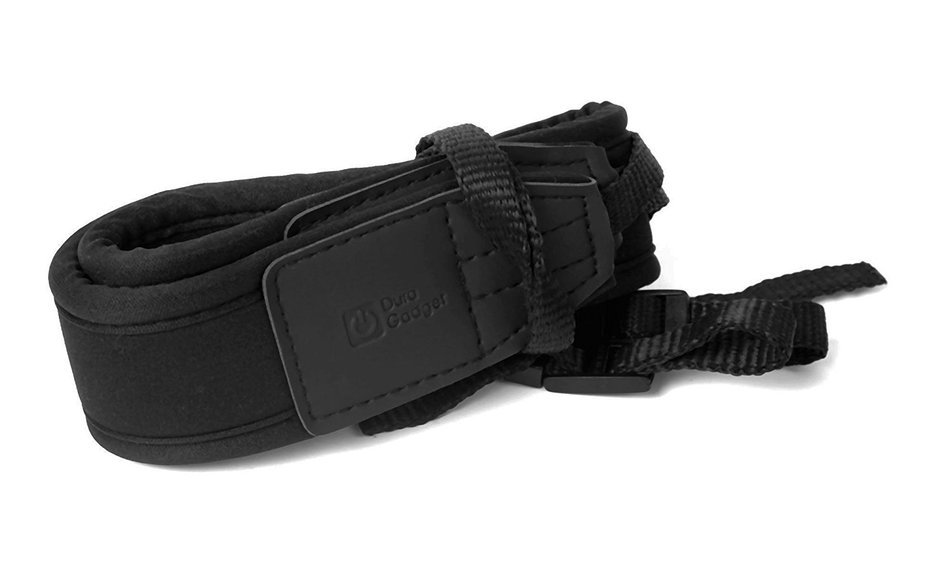 DURAGADGET Black Secure & Compact Neck Strap With Adjustable Length For Canon EOS 7D, Canon EOS 350D, Canon EOS... N6