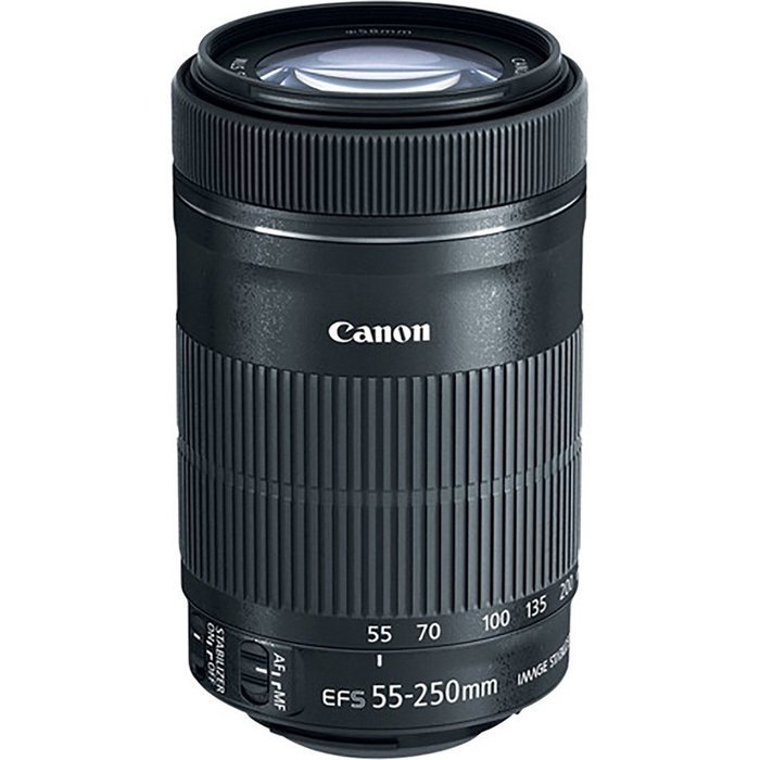 Canon EF-S 55-250mm f/4-5.6 IS STM Lens + 32GB Class 10 High Speed Memory Card + UV Filter + Lens Cap Holder +... N4