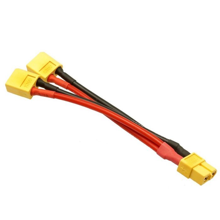 Foxnovo XT60 Parallel Battery Connector Cable Dual Extension Y Splitter for DJI Phantom N2