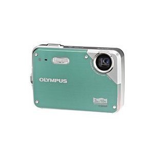 Olympus X-560WP - Digital camera - compact - 10.0 Mpix - optical zoom: 3 x - supported memory: xD, microSD - green