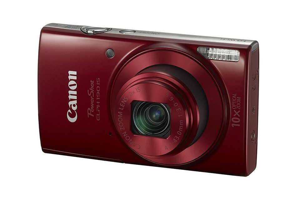 Canon PowerShot ELPH 190 IS (Red) with 10x Optical Zoom and Built-In Wi-Fi N18