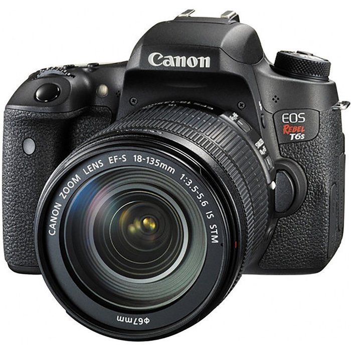 Canon EOS Rebel T6s DSLR Built-In Wi-Fi with NFC Camera + 18-135mm IS STM Lens + 64GB Storage + LED Kit + Case... N4