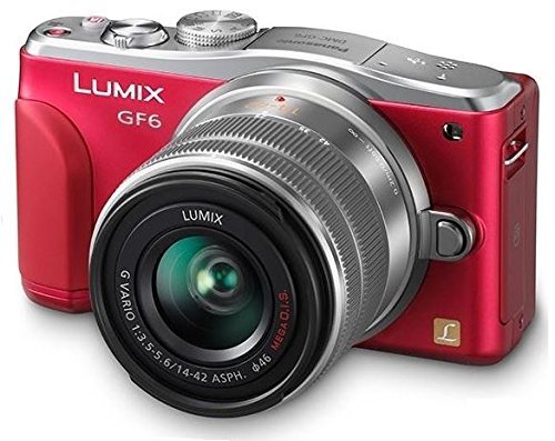 Panasonic Lumix DMC-GF6 Mirrorless Micro Four Thirds Digital Camera with 14-42mm f/3.5-5.6 II Lens (Red) N2