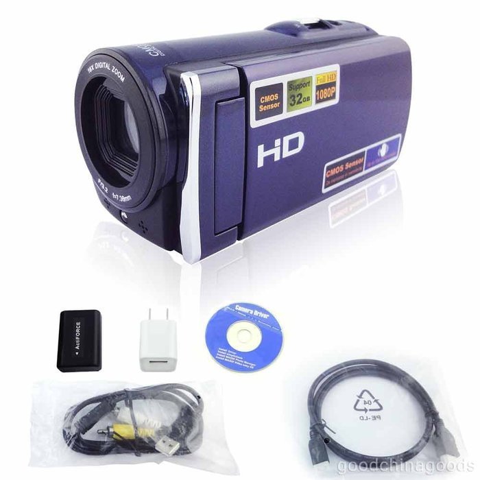 Hictech 3.0&rdquo; LCD 1080P Full HD DV Camera 16x Zoom Camcorder 270&deg;Rotation