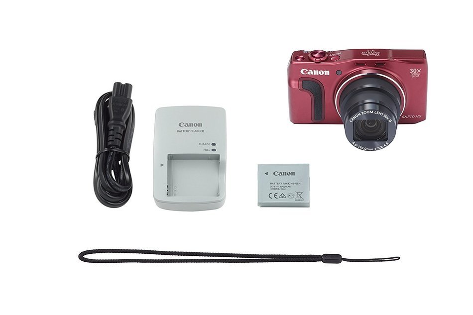 Canon PowerShot SX710 HS Digital Camera (Red) - International Version (No Warranty) N9