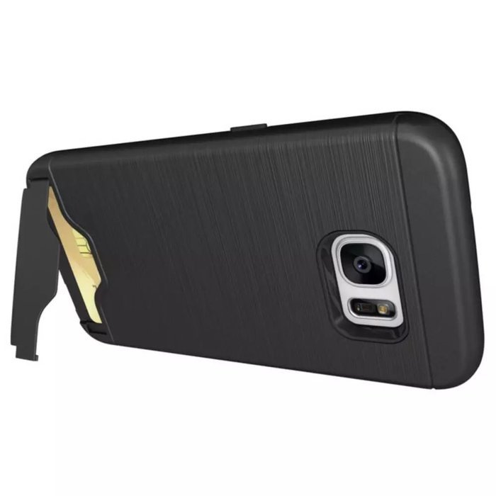 TYoung Soft TPU Brushed Skin Full Around Silicone Armor Case Shockproof Cover with Stand Support and Card Slot... N17