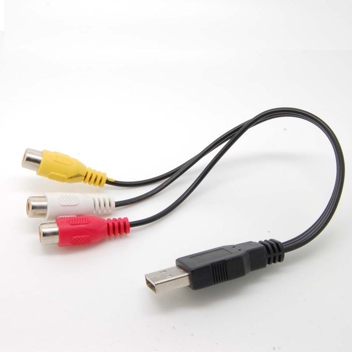 USB male to 3 RCA 3rca RGB Female Video Converter Cable HDTV TV c35